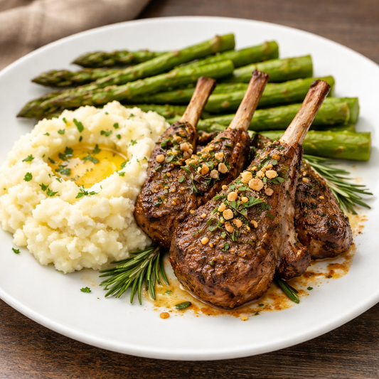 EASTER DINNER -HERB CRUSTED FRENCHED LAMB CHOPS