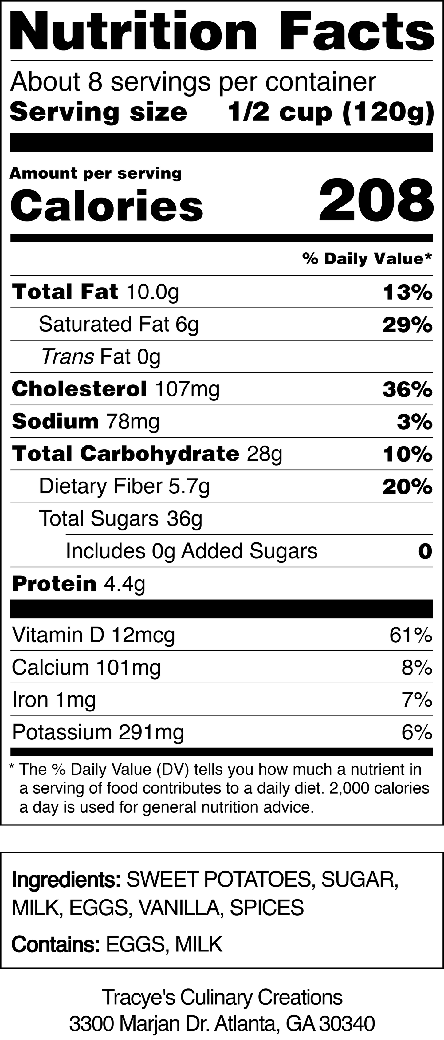 Sweet Potato Pie Filling