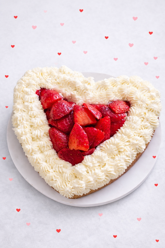 Heart-Shaped Strawberry Shortcake